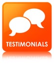 Testimonials (chat icon) orange square button