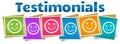 Testimonials Colorful Blocks Text