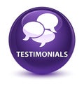 Testimonials (comments icon) glassy purple round button