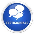 Testimonials (comments icon) premium blue round button
