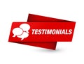 Testimonials (comments icon) premium red tag sign