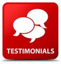 Testimonials (comments icon) red square button