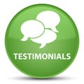 Testimonials (comments icon) special soft green round button