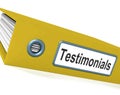 Testimonials File Showing Recommendations And Tributes Royalty Free Stock Photo