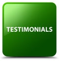 Testimonials green square button