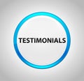Testimonials Round Blue Push Button Royalty Free Stock Photo