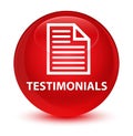 Testimonials (page icon) glassy red round button