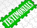 Testimonials Puzzle Showing Credentials And Recommendations Royalty Free Stock Photo