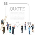 Testimonials quote shape concept