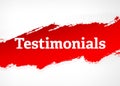 Testimonials Red Brush Abstract Background Illustration