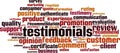 Testimonials word cloud