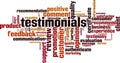 Testimonials word cloud