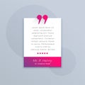 testimony frame template for web review or remark Royalty Free Stock Photo