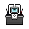testing battery color icon vector illustration
