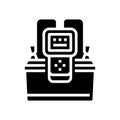 testing battery glyph icon vector illustration