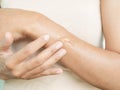 Testing Gel Aloe Vera Skin Cream Apply Body Hand Woman, Serum Mask Moisture Medical Injury, Oil Treatment Cosmetic Face Natural