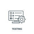Testing icon. Monochrome simple Project Planning icon for templates, web design and infographics Royalty Free Stock Photo