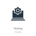 Testing icon vector. Trendy flat testing icon from marketing collection isolated on white background. Vector illustration can be
