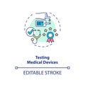Testing medical devices concept icon Royalty Free Stock Photo