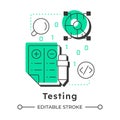 Testing modern linear concept icon Royalty Free Stock Photo