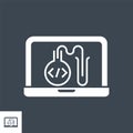 Testing Programming Vector Glyph Icon Royalty Free Stock Photo