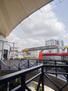 Testing the rail system of the Pink Line electric train