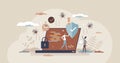 Testing software for functionality, bugs and errors tiny persons concept Royalty Free Stock Photo