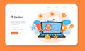 Testing software web banner or landing page. Application or website Royalty Free Stock Photo