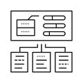 testing system line icon vector illustration Royalty Free Stock Photo