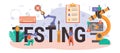 Testing typographic header. Application or website code Royalty Free Stock Photo