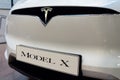 Testla Model X front on Tesla showroom