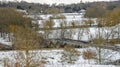 Teston Bridge over the River Medway in Winter.