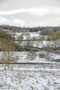 Teston Bridge over the River Medway in Winter.