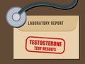 Testosterone hormone medical test results Royalty Free Stock Photo