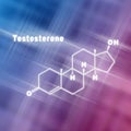 Testosterone Hormone Structural chemical formula Royalty Free Stock Photo