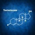 Testosterone Hormone Structural chemical formula