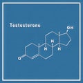 Testosterone Hormone Structural chemical formula