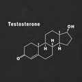 Testosterone Hormone Structural chemical formula Royalty Free Stock Photo