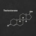 Testosterone Hormone Structural chemical formula Royalty Free Stock Photo