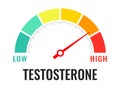 Testosterone level metering icon Royalty Free Stock Photo