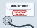 Testosterone medical test results Royalty Free Stock Photo