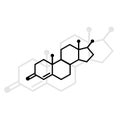Testosterone molecular formula vector icon Royalty Free Stock Photo
