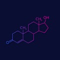 Testosterone molecule, vector