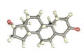 Testosterone, a primary sex hormone in men and an anabolic steroid