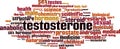 Testosterone word cloud Royalty Free Stock Photo