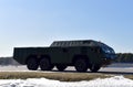 Tests of the MZKT-692251 chassis for the transport base of the combat command post of the wheeled version of the BUK-MB3K