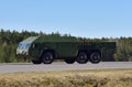 Tests of the MZKT-692251 chassis for the transport base of the combat command post of the wheeled version of the BUK-MB3K