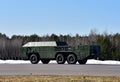 Tests of the MZKT-692251 chassis for the transport base of the combat command post of the wheeled version of the BUK-MB3K