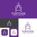Testudinidae Logo. Simple Tortoise logo.Minimal Turtle icon.Tortoise silhouette.Vector illustration