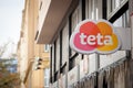 Teta logo on one of their shops in the center of Prague.